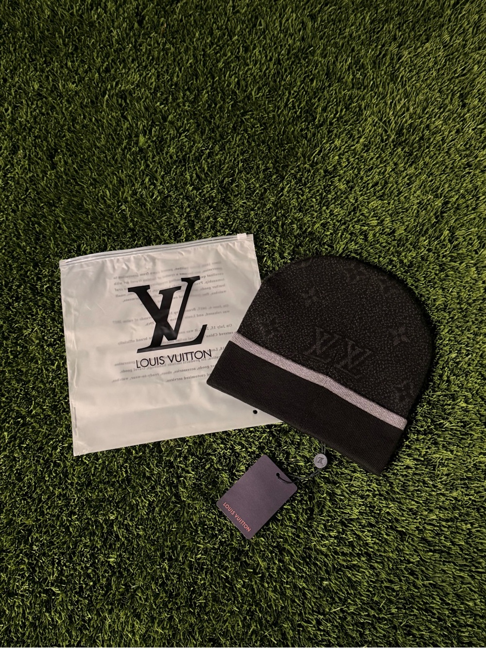Black LV Beanie - Picture 2 of 5